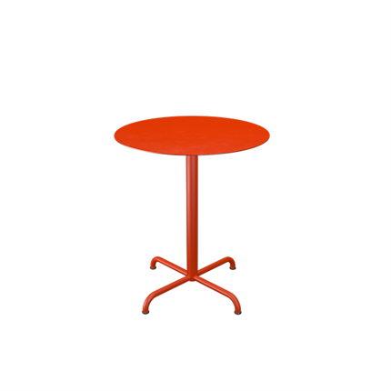 Rundt cafébord i rød Ø64 cm